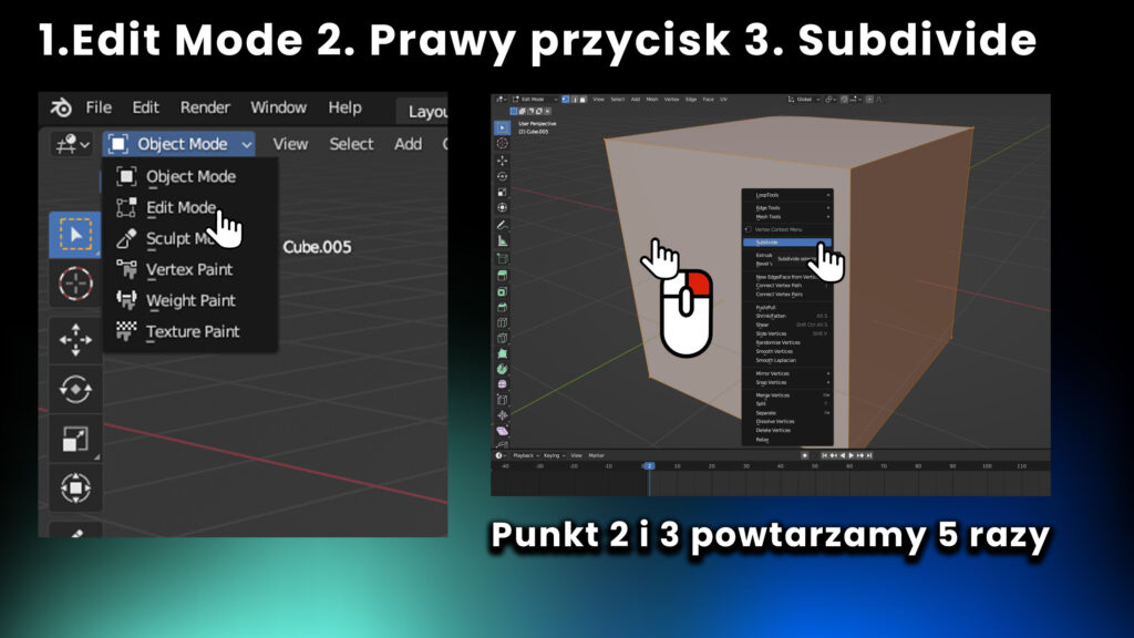 Sposób jak dodać więcej poligonów do modelu 3D
