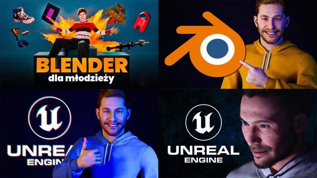4 kursy blendera i unreal engine, bundle