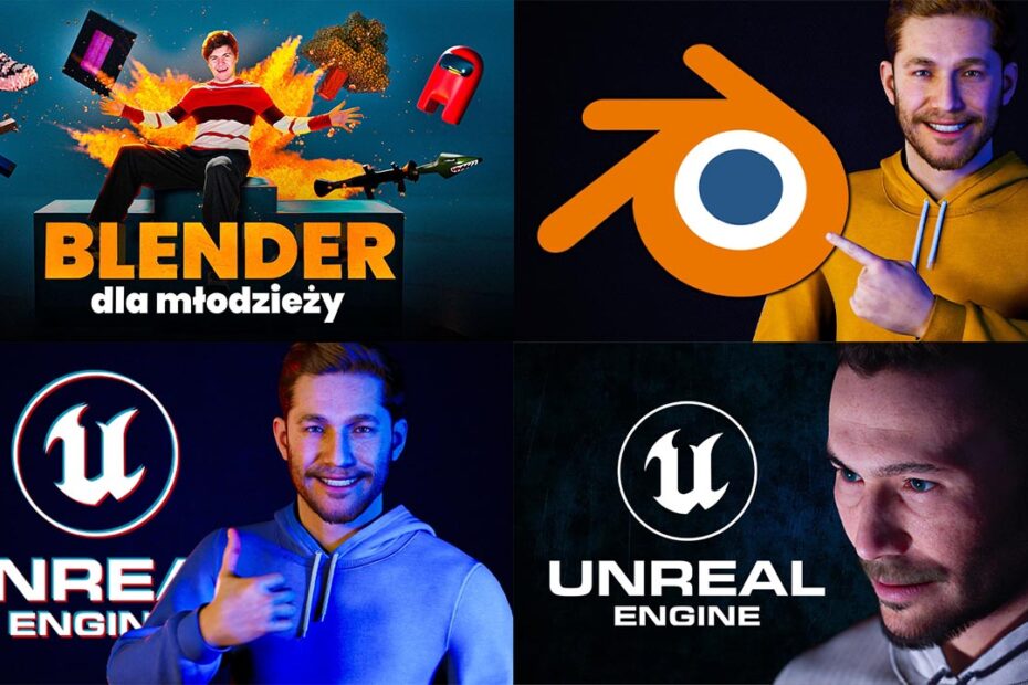 4 kursy blendera i unreal engine, bundle